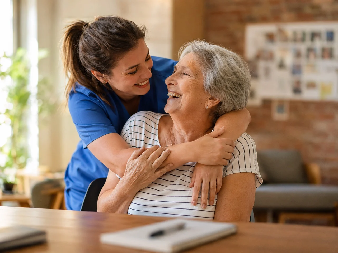 Homecare Evernest caregiver supporting senior in Winnipeg