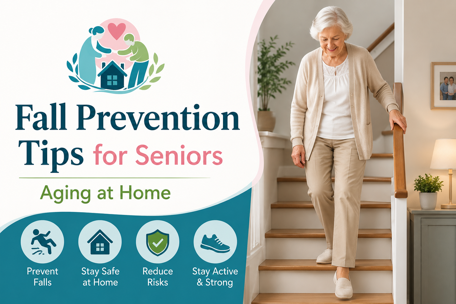 Senior safely walking at home with caregiver support from Homecare Evernest in Winnipeg